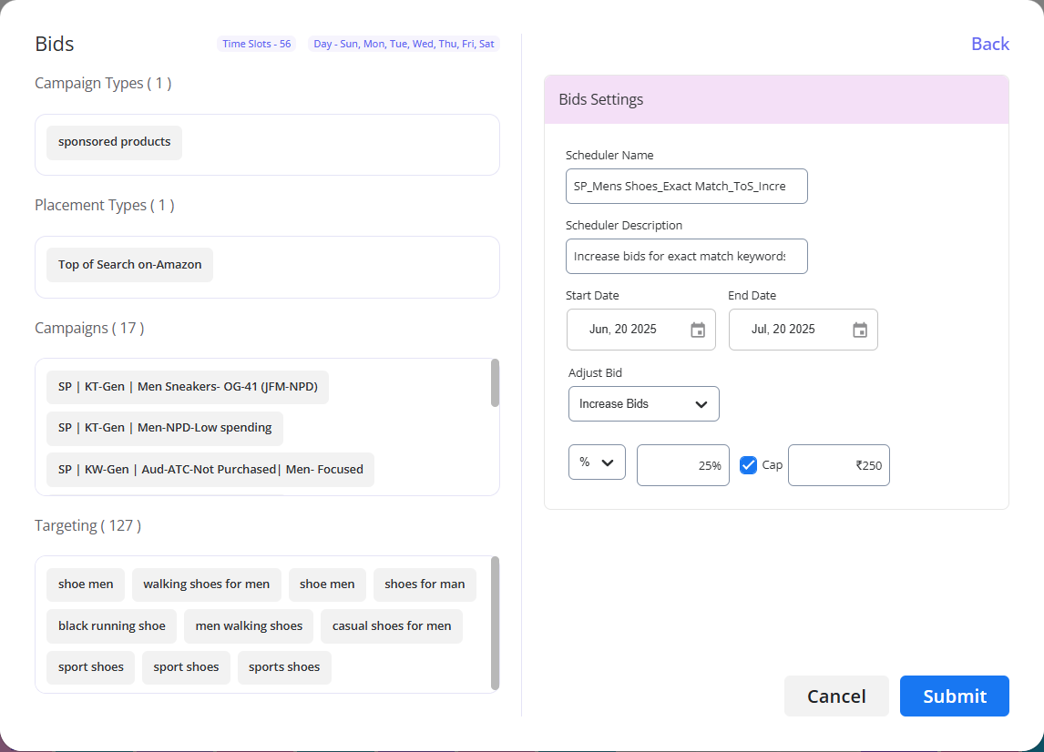 Amazon Dayparting Bid Controls
