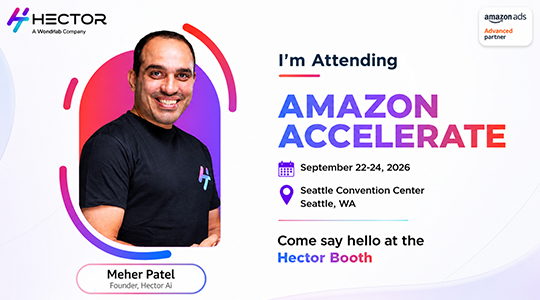 Meher Patel, Founder of Hector Ai, attending Amazon Accelerate 2026 at the Seattle Convention Center