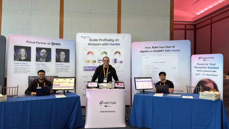 The Hector Ai team at their Innovate Show booth in New York